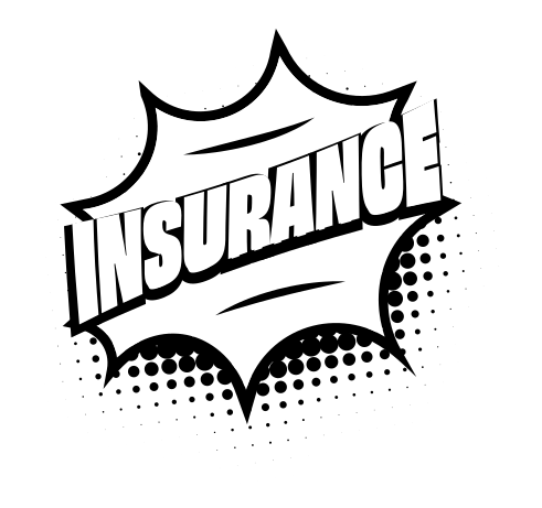 Stylized text reading insurance