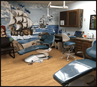 Kid friendly dental treatment room
